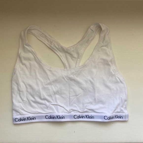 Calvin Klein White‎ Logo Bralette Size Medium - Picture 4 of 5